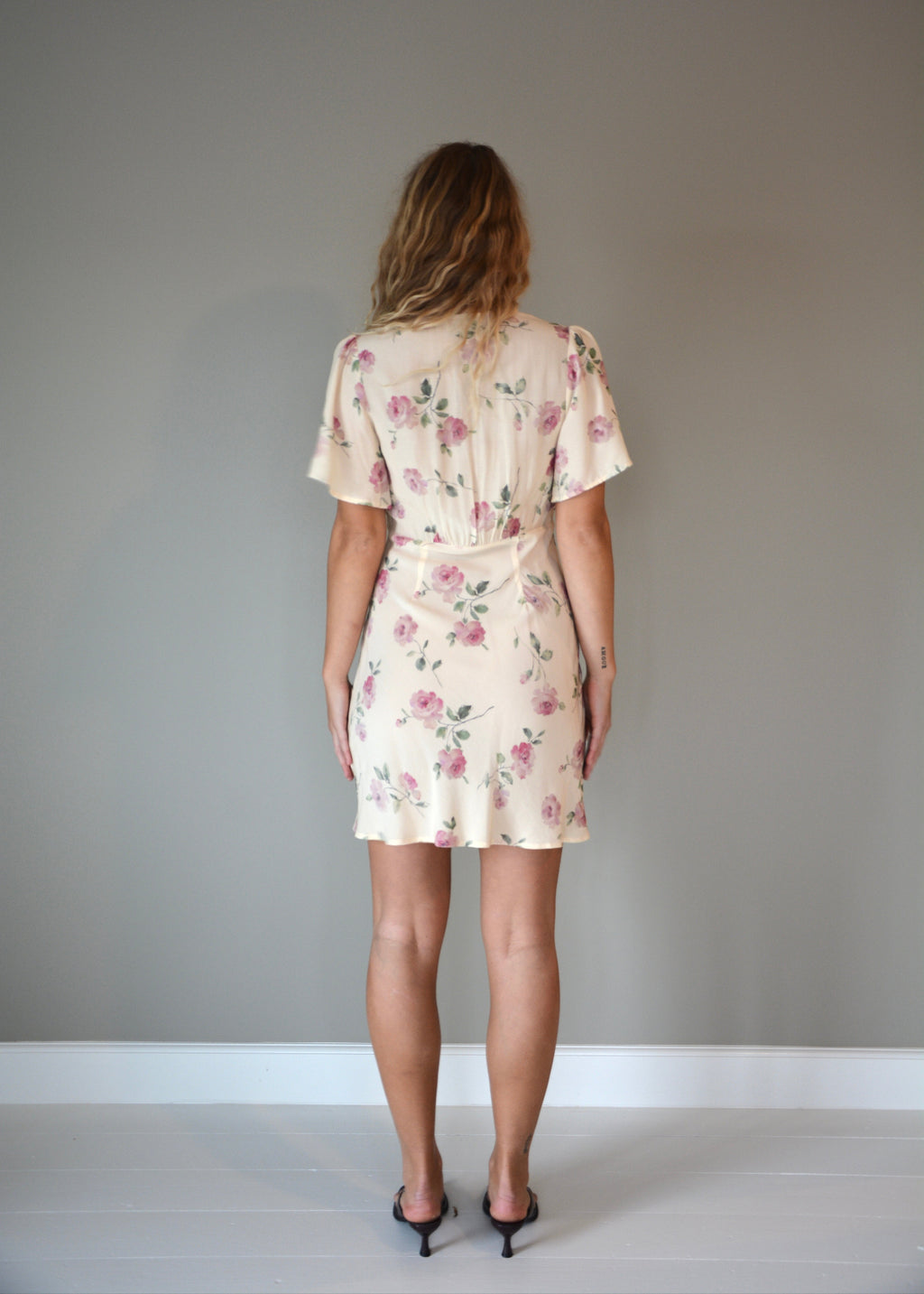 Auguste blomstret dress - Str. S